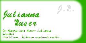 julianna muser business card